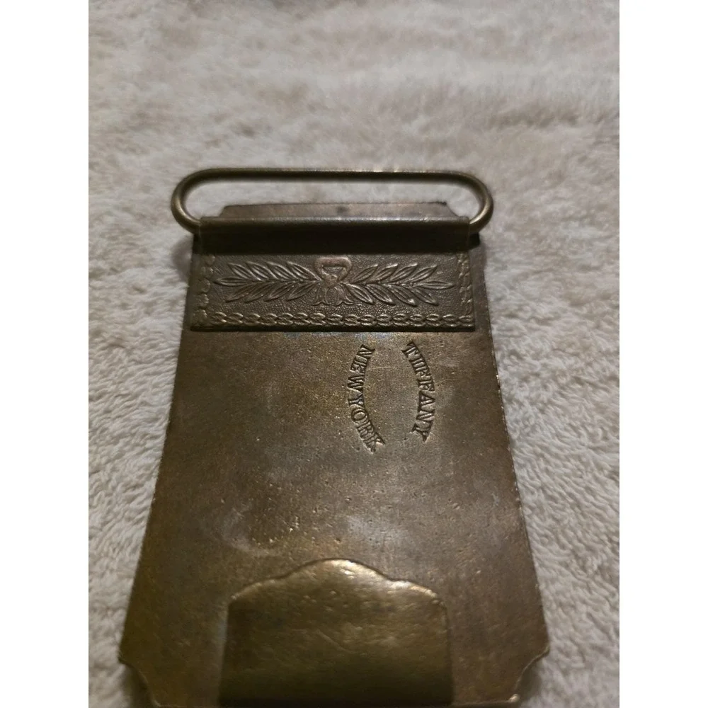 Vintage Wells Fargo Brass Belt Buckle Henry Wells William Fargo 1852 Tiffany 7